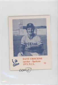 1975 Caruso Spokane Indians Dave Criscione #12