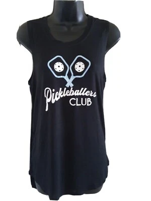 Camiseta sin mangas Miken negra para mujer Pickleball Foto 1 de 4