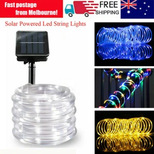 Solar Rope Tube Lights 50/100 LED Strip Waterproof Outdoor Landscape Lighting - Picture 1 of 34