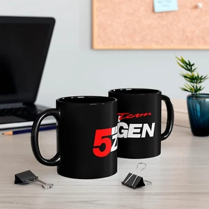 5ZIGEN Team Red 11oz - 15oz Kaffee Tee Schwarz Becher - Bild 1 von 4