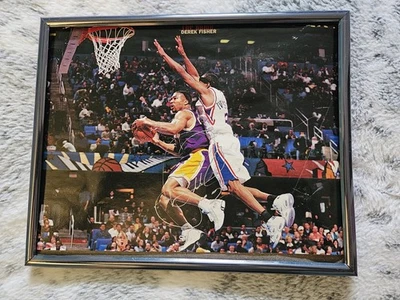 Autographed Basketball Photo Of The Bomb Derek Fisher In Great Condition - Image 1 of 4