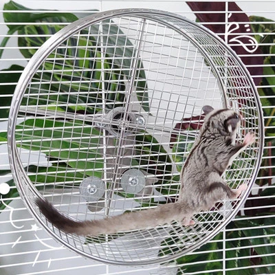 Hamster -Lauf -Übungsradmetall für Igel, Ratten, Eichhörnchen -Drahtnetz - Bild 1 von 4