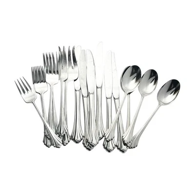 Juego de cubiertos de acero inoxidable Oneida “Bancroft” de 18 piezas Foto 1 de 4