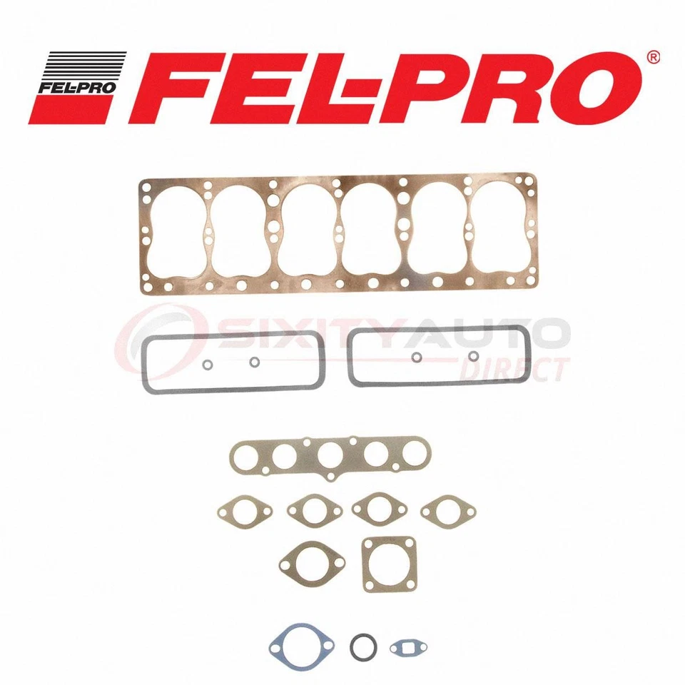 Fel-Pro Cylinder Head Gasket Set for 1954 Fargo FC1B Pickup 3.7L L6 - Engine wq Foto 1 de 4