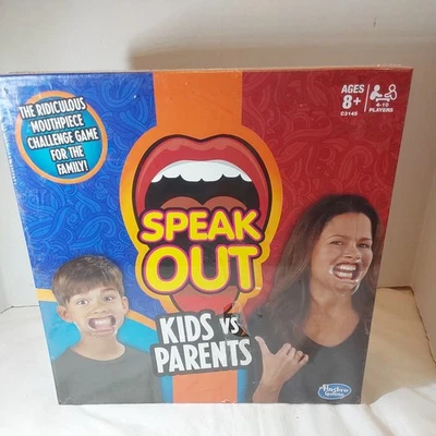 Hasbro Speak Out Board Game Family Fun Gift Ridiculous 10 Mouthpieces family fun - Image 1 of 4