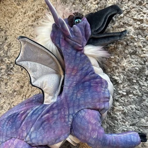 Folkmanis Large Purple Beaked Dragon Hand Puppet Plush - Picture 1 of 5