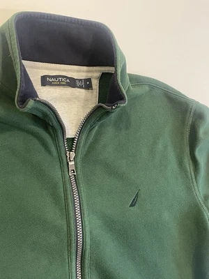 Nautica Sweatshirt Mens M Full Zip Long Sleeve Fleece Jacket Stretch Pockets - Image 1 of 4