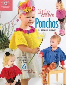 ANNIE'S ATTIC/Little One's Ponchos/BABY/Crochet Pattern INSTRUCTIONS ONLY - Picture 1 of 2