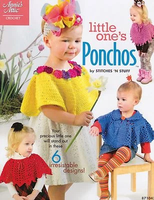 ANNIE'S ATTIC/Little One's Ponchos/BABY/Crochet Pattern INSTRUCTIONS ONLY - Image 1 of 2