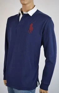 Ralph Lauren NAVY BLUE BIG PONY RUGBY NWT L - Picture 1 of 3