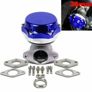 Blau 38 mm Außen Turbo Abgaskrümmer Wastegate mit Kippring 14 PSI - Bild 1 von 5