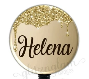 Sparkle Retractable Badge Holder Reel, Custom Name Badge Reel, Nurse GG6032A - Picture 1 of 8