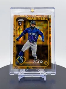 2024 Topps Chrome Gilded Jonatan Clase Gold Lava Refractor Rookie RC /10 CLEAN! - Picture 1 of 5