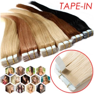 CLEARANCE Russian Tape in Human Remy Hair Extensions Ombre THICK 40PCS Skin Weft - Picture 1 of 29