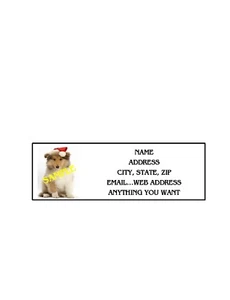 COLLIE CHRISTMAS X-MAS ADDRESS LABELS COOL!!! #2 - Picture 1 of 1