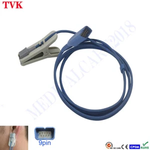 Nihon Kohden Adult Ear Clip SpO2 Sensor, 9pin 3ft, Compatible Sensor