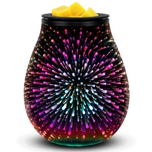 3D Glass Electric Wax Melt Warmer Oil Burner with Stable Heating - Picture 1 of 6