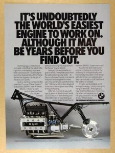 BMW Serie K 1985 motocicletas sistema de conducción compacto anuncio impreso vintage - Imagen 1 de 1