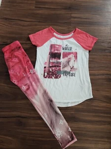 JUSTICE GIRLS SIZE 10 HORSE OUTFIT MULTI COLORED - Picture 1 of 5