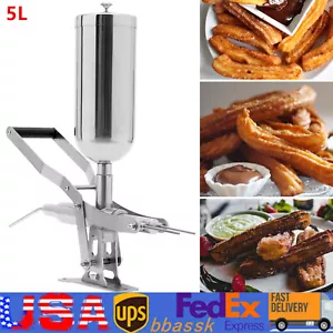 5 L kommerzielle handbetriebene Donut Churros Füller Gelee Creme Füllmaschine - Bild 1 von 19