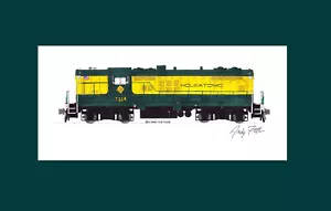 Ferrocarril Housatonic GP9 #7324 11""x17"" estampado enmarañado firmado por Andy Fletcher - Imagen 1 de 1