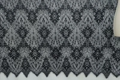 Gorgeous Chantilly Lace Fabric French Floral Lace Embroidery Bridal Fabric 1Yard - Image 1 of 4