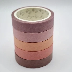 5 Pack Cherry Blossom Washi 10mmx5mx5 Rolls Craft Journal Scrapbook Planner Bujo - Picture 1 of 2