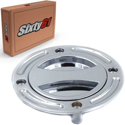 Tampa de gasolina GSXR 600 cromada Suzuki 1993-1999 2000 2001 2002 2003 tanque de combustível sem chave - Imagem 1 de 3