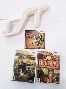 Nintendo Wii Zapper Links Crossbow Training Bundle w/ Ghost Squad NA Hunting
