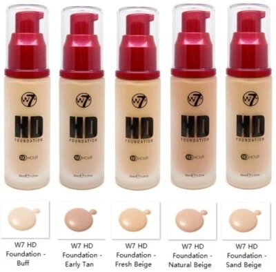 W7 HD Foundation (5 shades) - Image 1 of 2