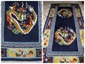 Art Deco Chinese Tibetan DOUBLE DRAGON ZEN Pictorial Indigo H/K Peking Rug 6'6x3