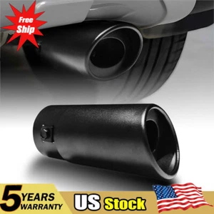 Single Exhaust Pipe Tip Rear Tail Muffler Stainless Steel Round for 1.5-2.4" EON - Picture 1 of 12