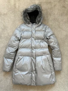 DKNY Silver Girls Padded Hooded Coat Age 14 - Picture 1 of 7