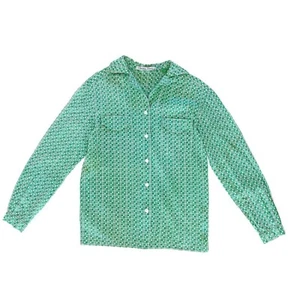 VTG Christian Dior Green Shirt Long Sleeve Size Small Size - Picture 1 of 13