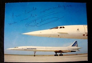 CONCORDE sur tarmac  RARE CPA Dédicacée  pilote commandant ?? Air France  - Bild 1 von 4
