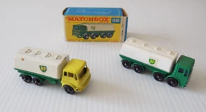 VINTAGE MATCHBOX LESNEY NO. 25 BEDFORD & NO.32 LEYLAND PETROL TANKERS - Picture 1 of 14