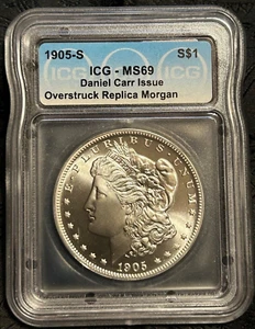 ICG MS69 1905-S Morgan DOLLAR by Daniel Carr w/COA MOONLIGHT MINT ********** - Picture 1 of 5