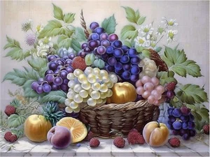 Tile Mural Still Life Fruits Bouquet Kitchen Wall Art Backsplash Marble Ceramic - Picture 1 of 16