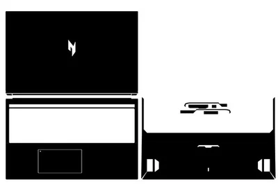 Carbon Vinyl Sticker Cover Skin for Acer Nitro 6 N24JA1 16-inch Laptop Decals - Image 1 of 4