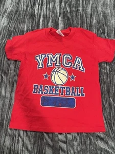 Ymca Basketball Kid’s Size S 6-8 Red T-Shirt - Picture 1 of 1