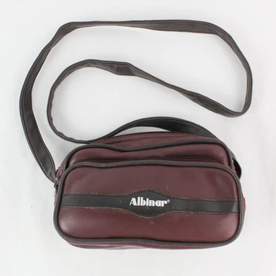 Albinar Maroon Faux Leather Camera Bag AB-100 - Pre-Owned, Stylish Accessory - Image 1 of 4