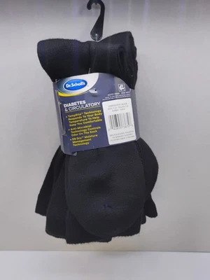 6 pares de calcetines circulatorios y diabetes Dr Scholls para hombre, talla 7-12, negros, nuevos con etiquetas Foto 1 de 4