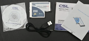 CSL ExpressCard na 2x USB 3.0, 54mm, chipset ASM, oryginalne opakowanie - Zdjęcie 1 z 2