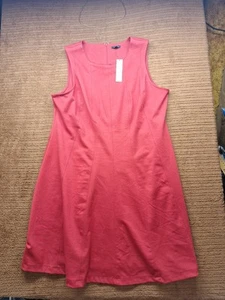 Apt 9 Sleeveless Sheath Gored Dress Womens 2X Red Knee Length NEW - Picture 1 of 14