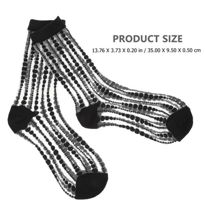  Calzini Ragazza Simpatici Trasparenti Donna Per Ragazze Eleganti - Immagine 1 di 4