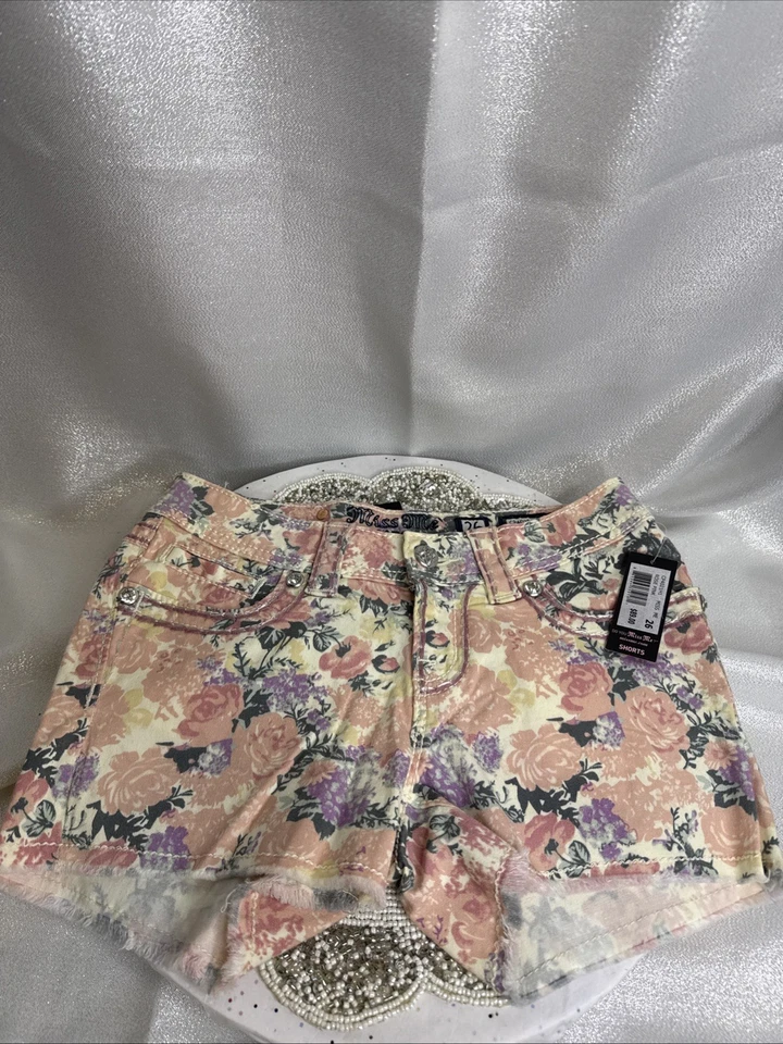Pantalones Cortos Miss Me Rosa Floral Talla 26 Nuevos con Etiquetas Foto 1 de 4