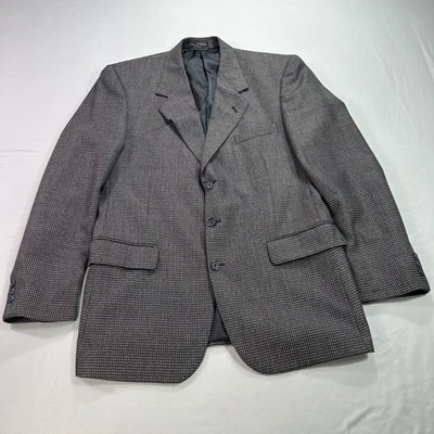 Blazer Hardy Amies Para Hombres Grande 44L Gris Mezcla de Lana Pata de Gallo Deportes Abrigo Chaqueta Foto 1 de 4