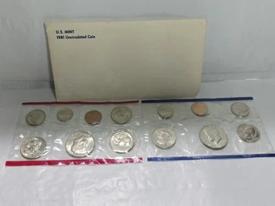 1981 US Uncirculated Mint Set 13 Coin Set United States Philadelphia Denver - Image 1 of 4