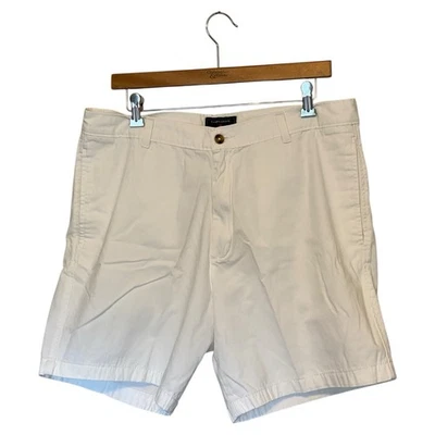 Pantalones Cortos Básicos Blancos Saddlebred Para Hombre Talla 36 Frente Plano Verano Playa Diversión Golf Foto 1 de 4