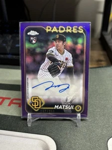 2024 Topps Chrome Yuki Matsui RC Auto Purple Refractor /250 Padres R016 - Picture 1 of 2